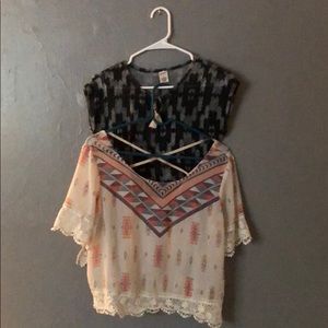 BUNDLE! 2 intricate tops